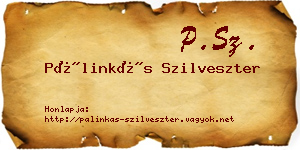 Pálinkás Szilveszter névjegykártya