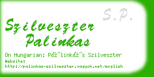 szilveszter palinkas business card